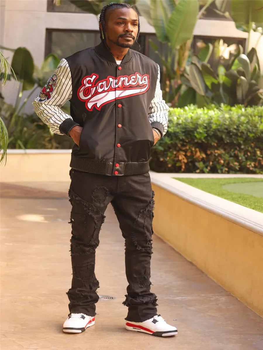 Casual Denim Ripped Multi Pockets Jeans