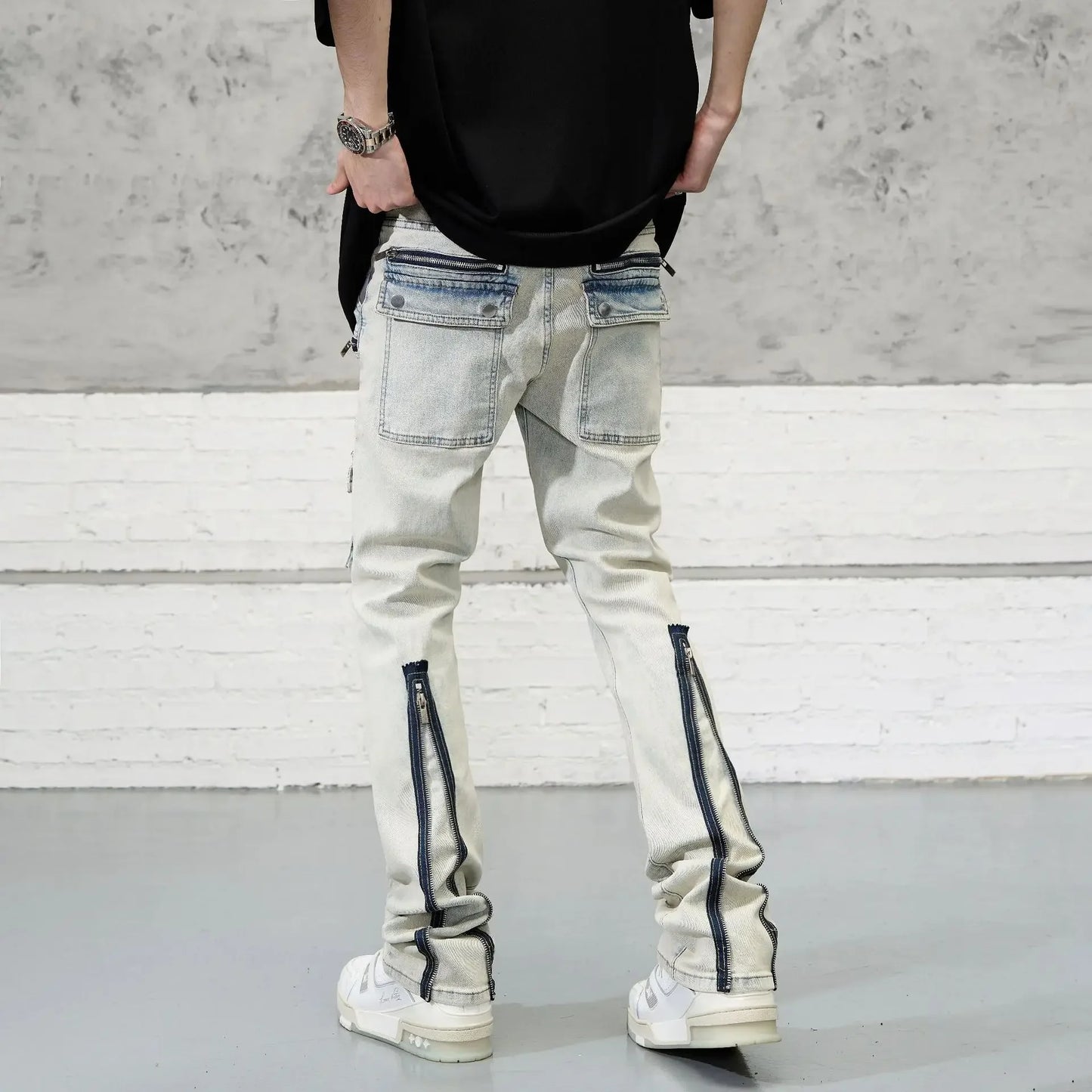 Vintage Multi-pocket Jeans