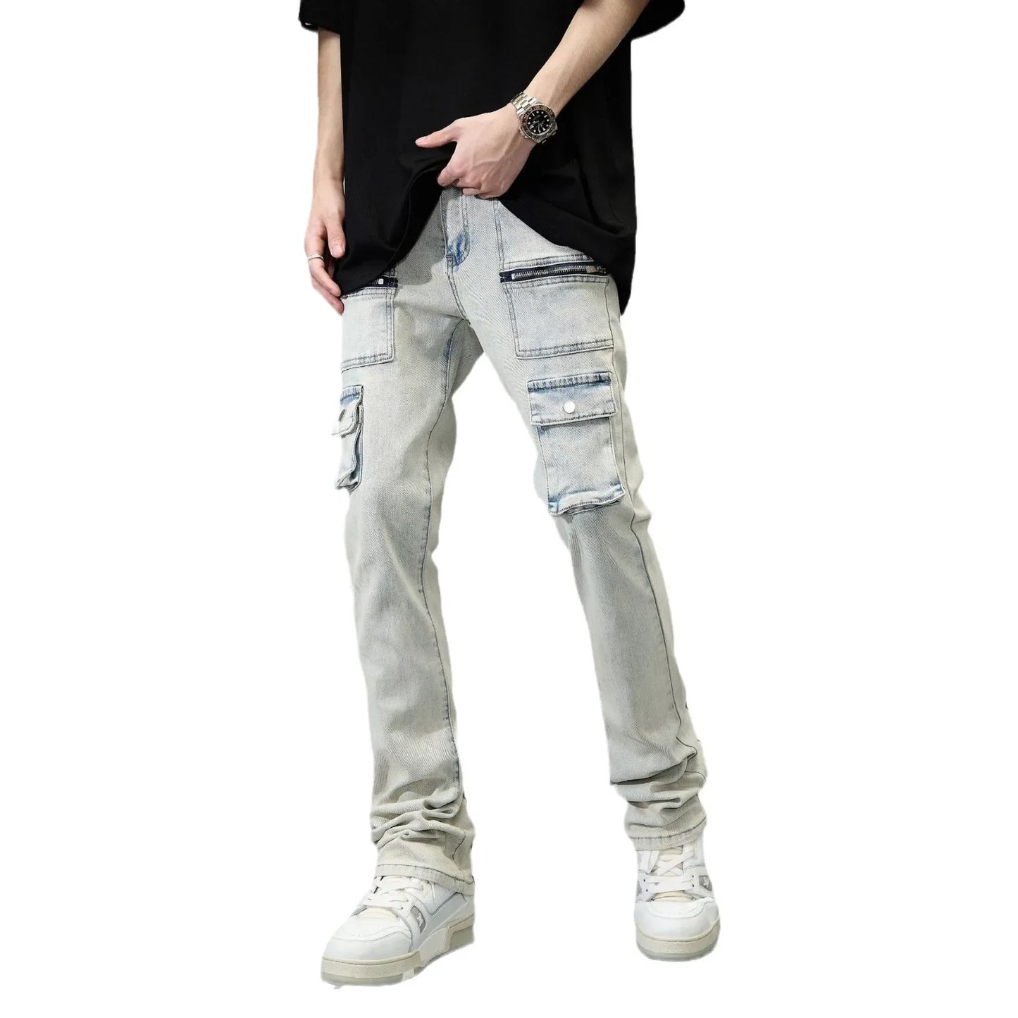 Vintage Multi-pocket Jeans